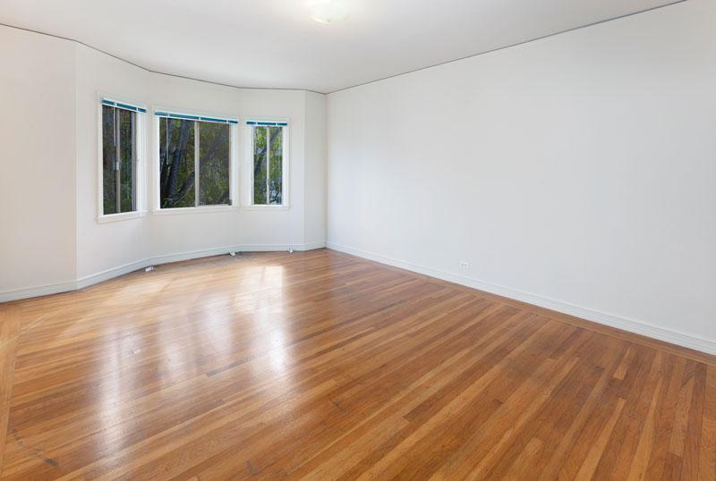 Empty room with wood floors